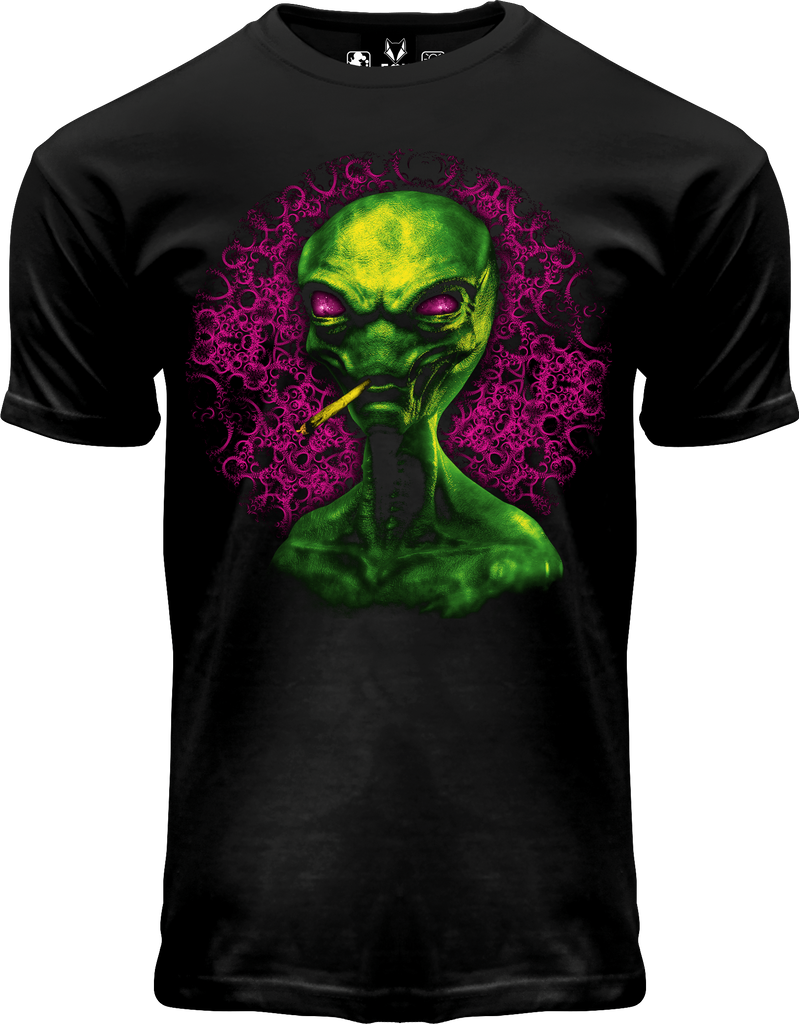 Fox Originals Neon met Blacklight Space Alien Heren T-shirt